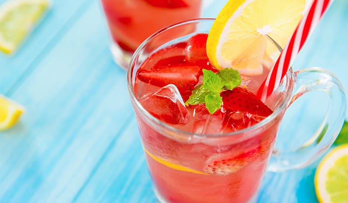 High-Protein Strawberry Lemonade