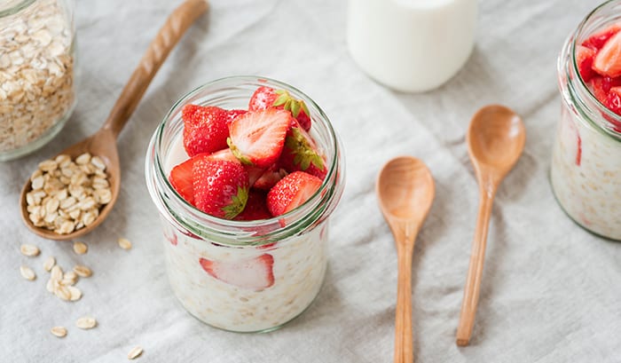 Protein Strawberry Overnight Oats
