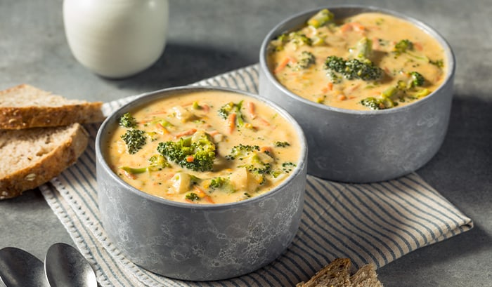 Hot Broccoli Cheddar Soup
